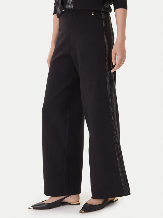 LOLA CASADEMUNT Medžiaginės kelnės · Juoda · Regular Fit