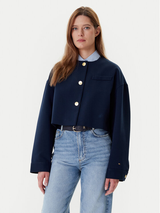 Tommy Hilfiger Švarkas · Tamsiai mėlyna · Relaxed Fit