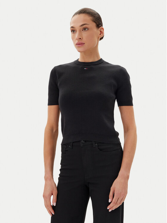 Tommy Jeans Megztinis · Juoda · Regular Fit