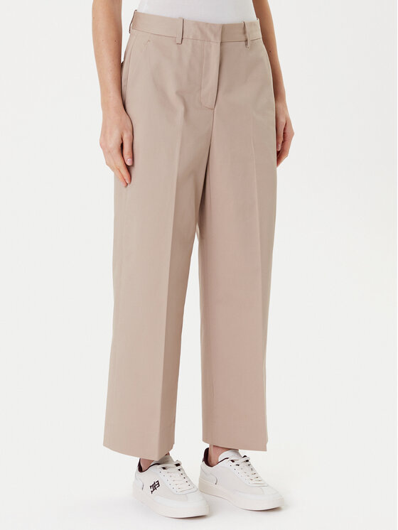 Tommy Hilfiger Medžiaginės kelnės · Smėlio · Regular Fit