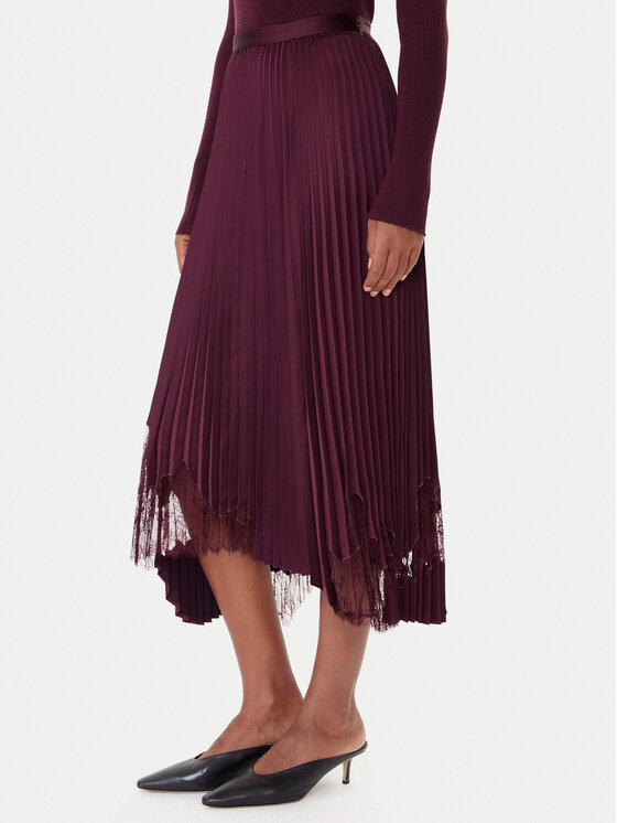 BOSS Plisuotas sijonas · Violetinė · Midi