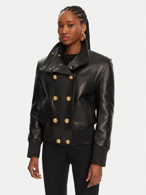Balmain Odinė striukė · Juoda 3