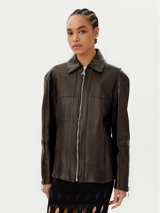 Patrizia Pepe Odinė striukė · Juoda