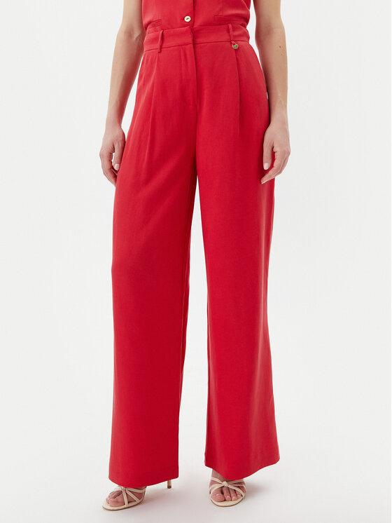 Kodas 20MAY LOLA CASADEMUNT Palazzo kelnės · Raudona · Regular Fit