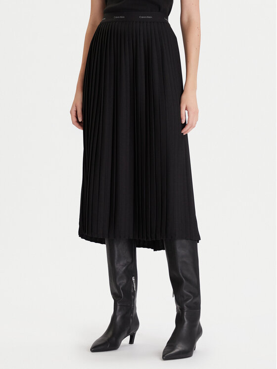 Calvin Klein Plisuotas sijonas · Juoda