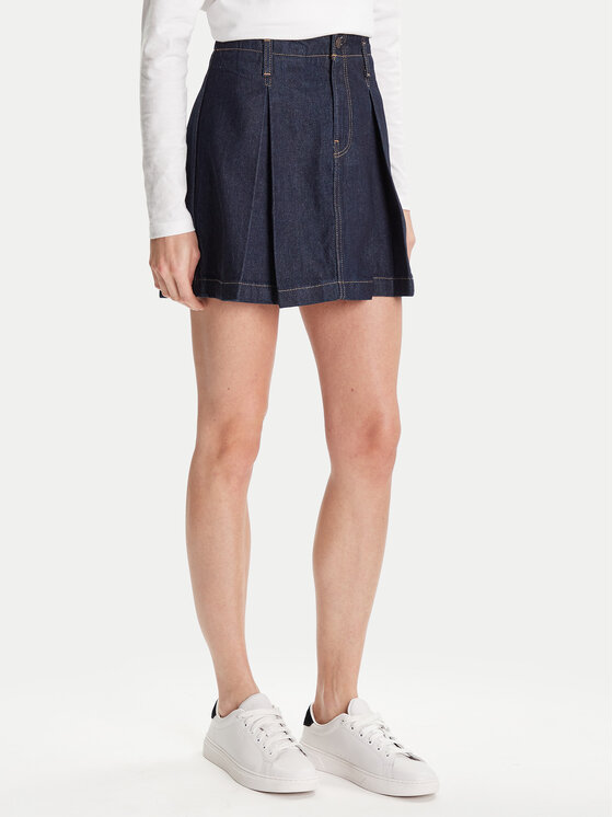 Calvin Klein Jeans Džinsinis sijonas · Tamsiai mėlyna · Mini