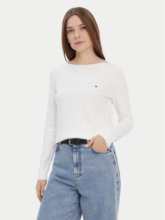 Tommy Hilfiger Megztinis · Balta · Regular Fit