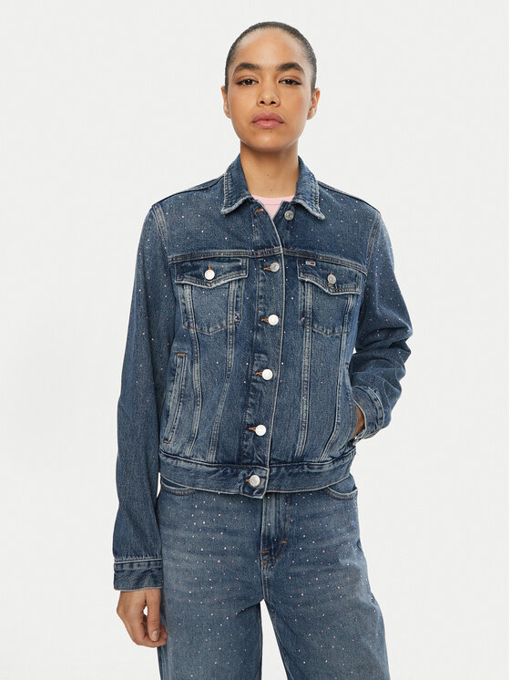 Tommy Jeans Džinsinė striukė · Mėlyna