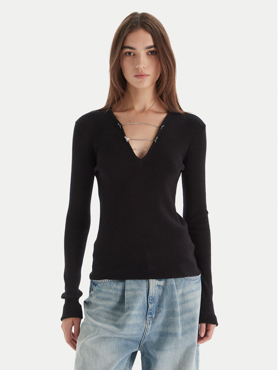 Patrizia Pepe Megztinis · Juoda · Regular Fit