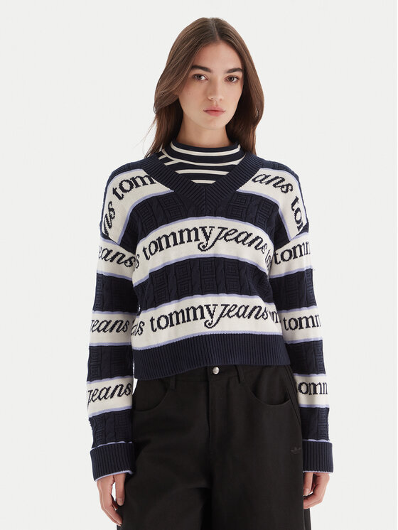 Tommy Jeans Megztinis · Tamsiai mėlyna · Regular Fit