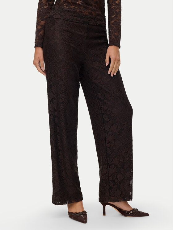 Vero Moda Medžiaginės kelnės · Ruda · Regular Fit