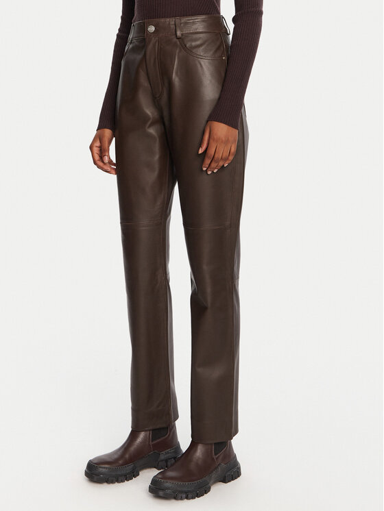 Marella Odinės kelnės · Ruda · Regular Fit