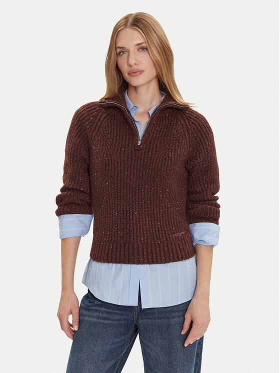 Tommy Jeans Megztinis · Ruda · Relaxed Fit