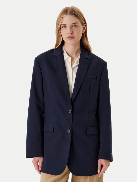 Tommy Hilfiger Švarkas · Tamsiai mėlyna · Relaxed Fit