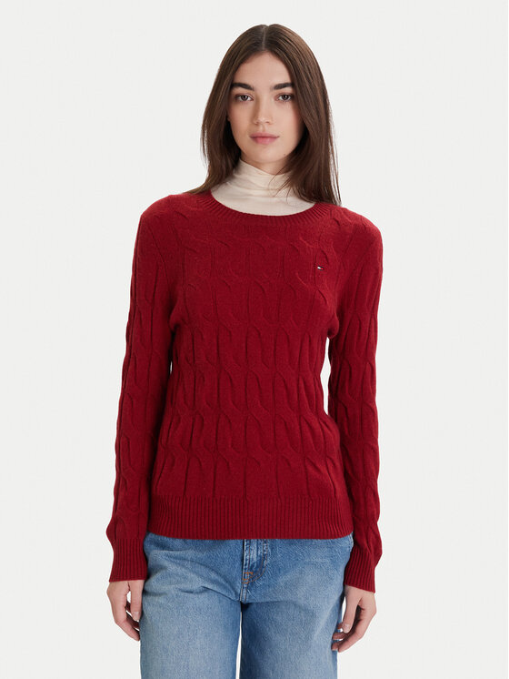 Tommy Hilfiger Megztinis · Raudona · Regular Fit
