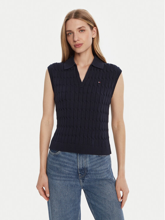 Tommy Hilfiger Megztinis · Tamsiai mėlyna · Regular Fit