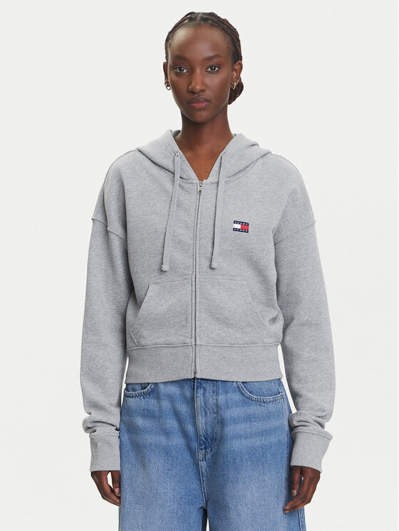 Tommy Jeans Džemperis · Pilka · Relaxed Fit