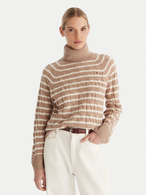 Tommy Hilfiger Golfas · Smėlio · Regular Fit