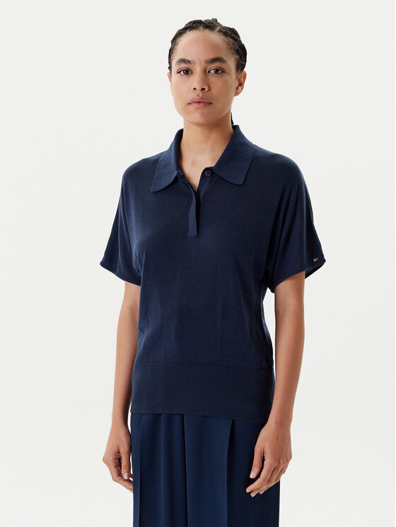 Tommy Hilfiger Polo marškinėliai · Tamsiai mėlyna