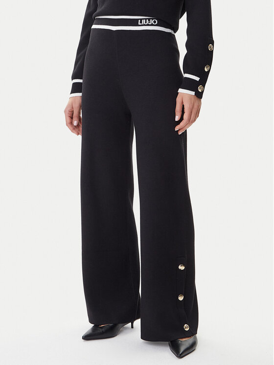 Liu Jo Megztos kelnės · Juoda · Regular Fit