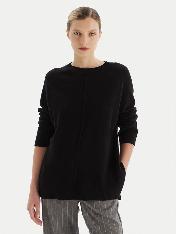 KAOS Megztinis · Juoda · Regular Fit