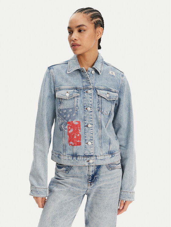 Tommy Jeans Džinsinė striukė · Mėlyna
