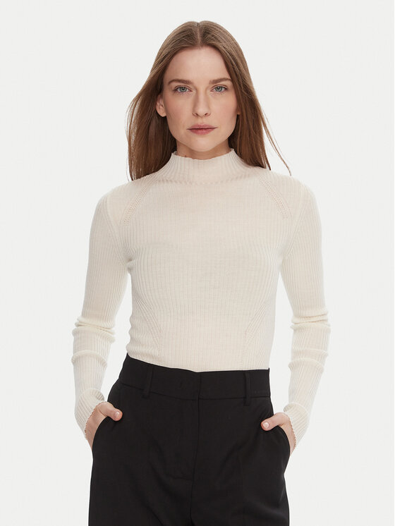 TWINSET Megztinis · Écru · Slim Fit