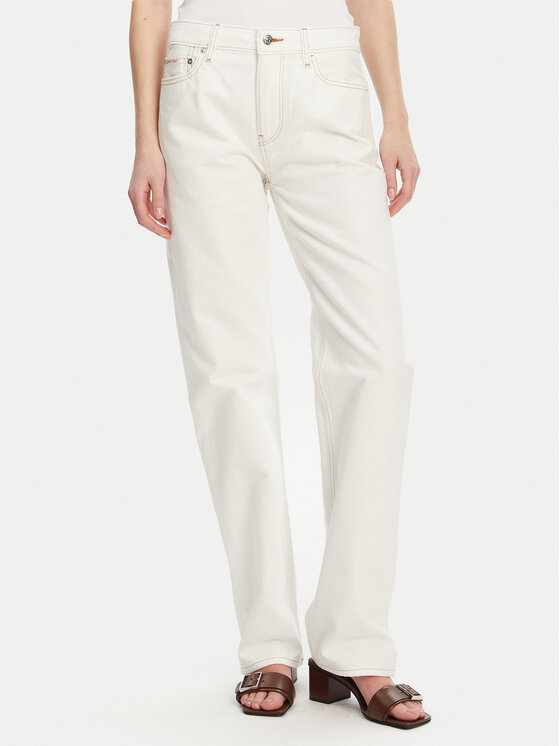 Calvin Klein Jeans Džinsai · Écru · Relaxed Fit