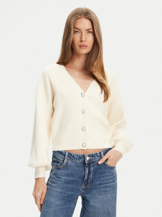 Guess Kardiganas · Écru · Relaxed Fit