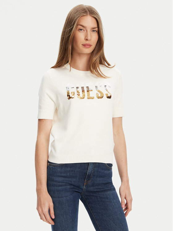 Guess Megztinis · Écru · Regular Fit