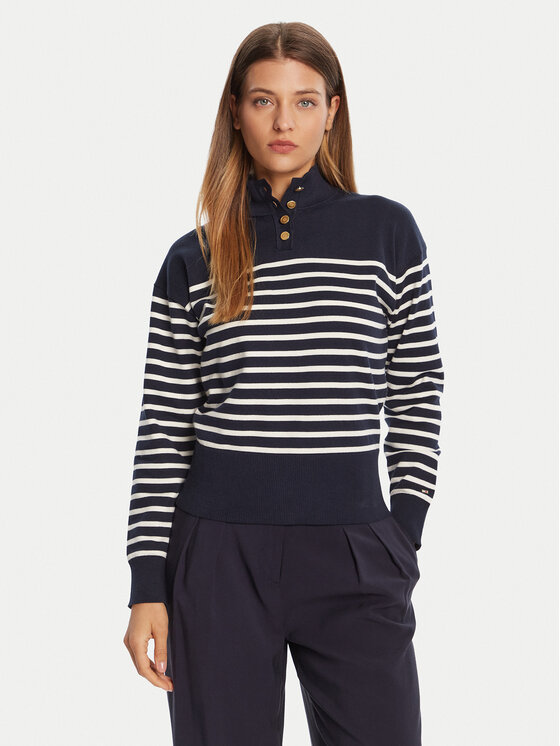 Tommy Hilfiger Megztinis · Tamsiai mėlyna · Regular Fit