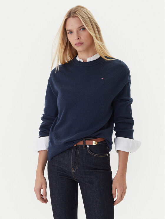 Tommy Hilfiger Megztinis · Tamsiai mėlyna · Regular Fit