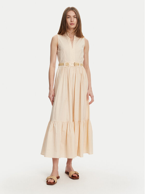 TWINSET Kasdieninė suknelė · Smėlio · Midi