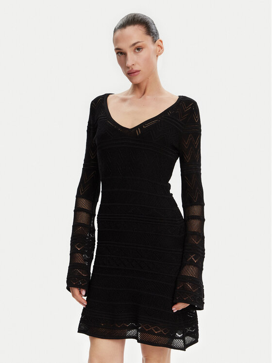 Guess Trikotažinė suknelė · Juoda · Mini