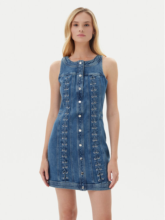 Guess Džinsinė suknelė · Mėlyna · Mini