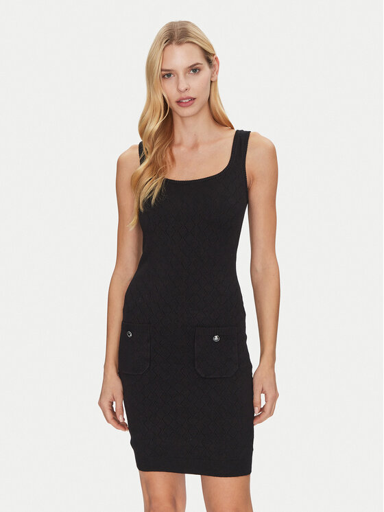Guess Trikotažinė suknelė · Juoda · Mini