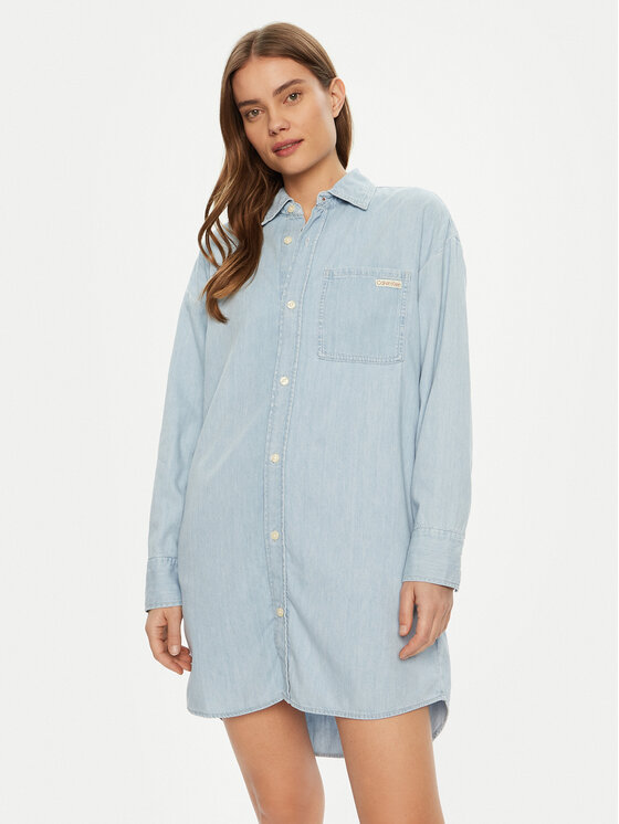 Calvin Klein Jeans Džinsinė suknelė · Mėlyna · Mini