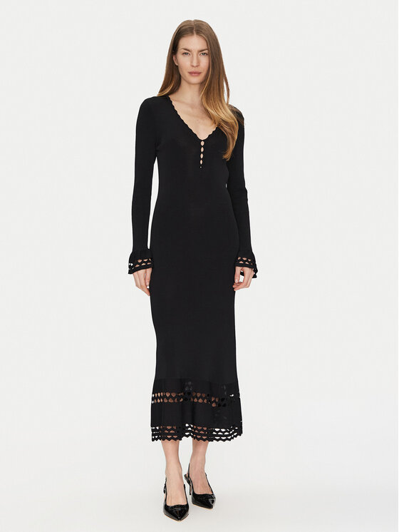 TWINSET Trikotažinė suknelė · Juoda · Midi