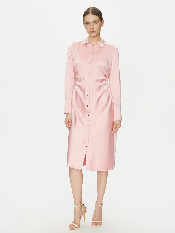 DKNY Marškinių tipo suknelė · Rožinė · Midi