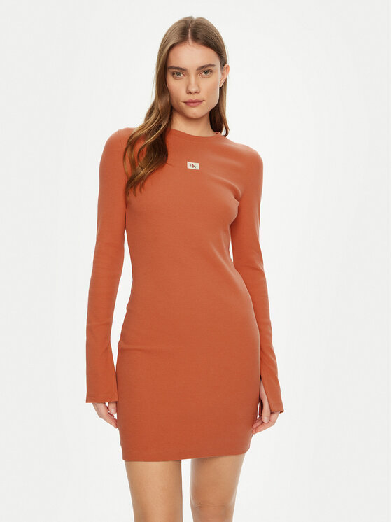 Calvin Klein Jeans Kasdieninė suknelė · Oranžinė · Mini
