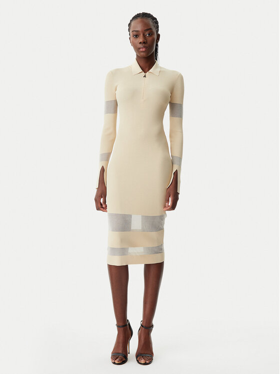 Patrizia Pepe Trikotažinė suknelė · Smėlio · Midi