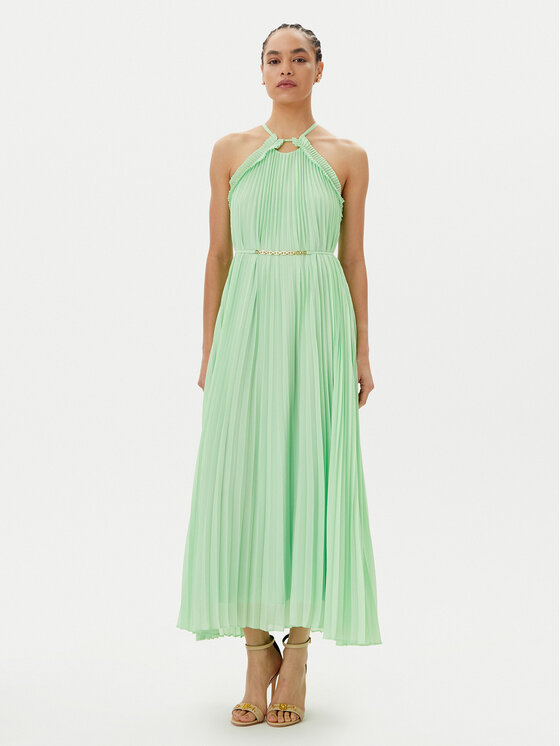 TWINSET Kokteilinė suknelė · Žalia · Midi