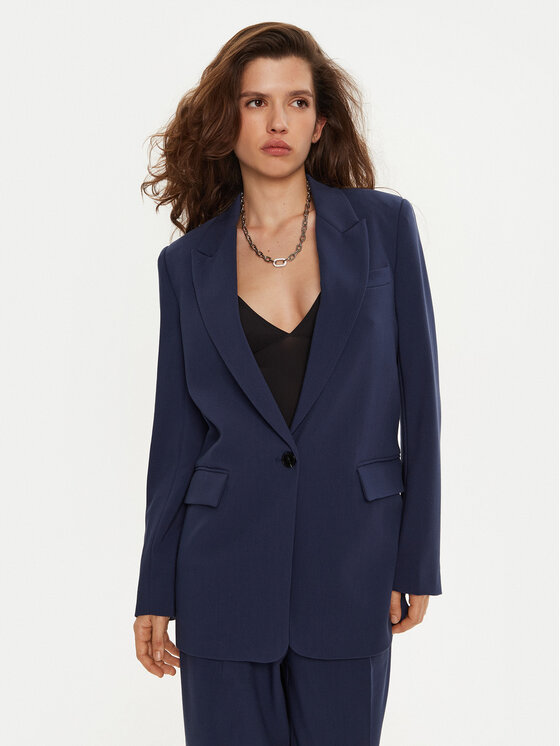 Bruuns Bazaar Švarkas · Tamsiai mėlyna · Relaxed Fit
