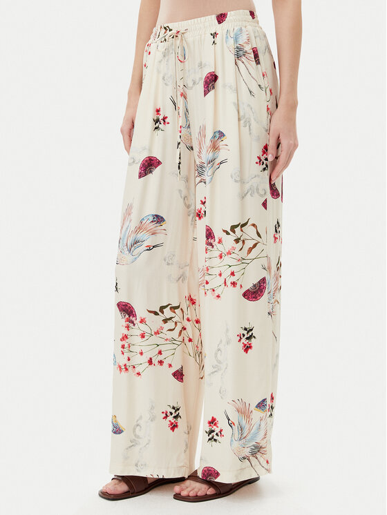 ViCOLO Medžiaginės kelnės · Smėlio · Relaxed Fit