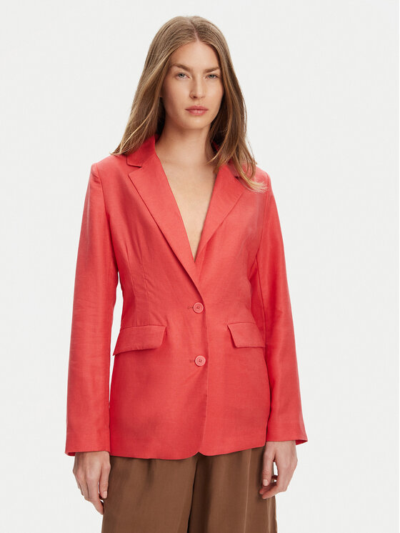 United Colors Of Benetton Švarkas · Raudona · Regular Fit