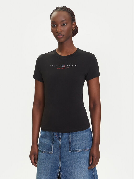 Tommy Jeans Marškinėliai · Juoda