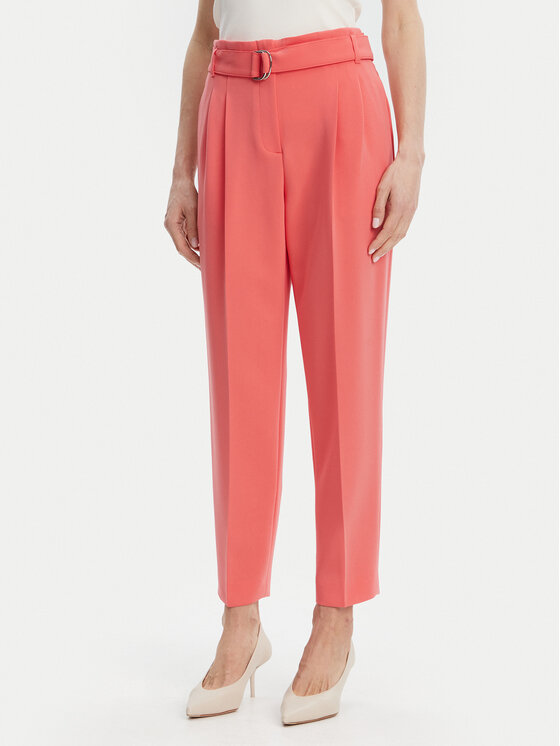 BOSS Medžiaginės kelnės · Rožinė · Regular Fit