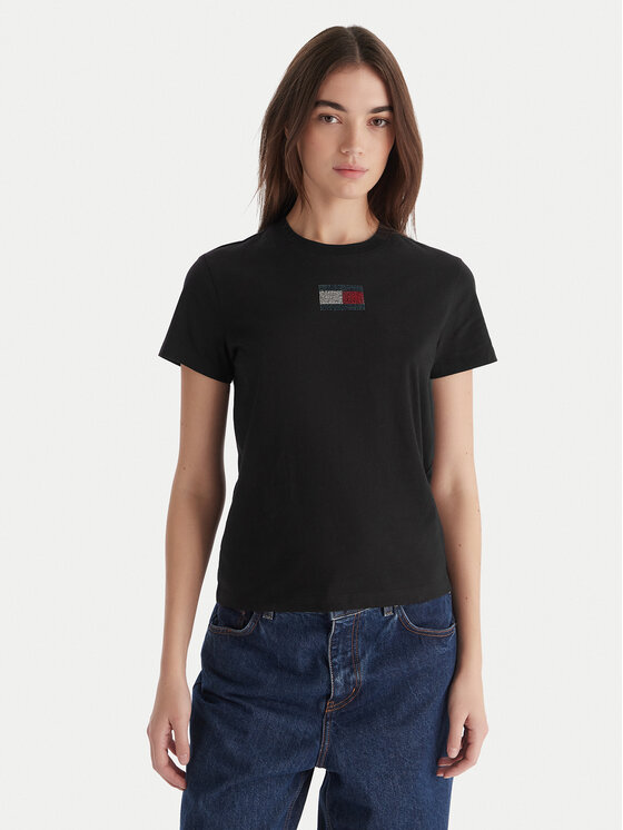 Tommy Jeans Marškinėliai · Juoda