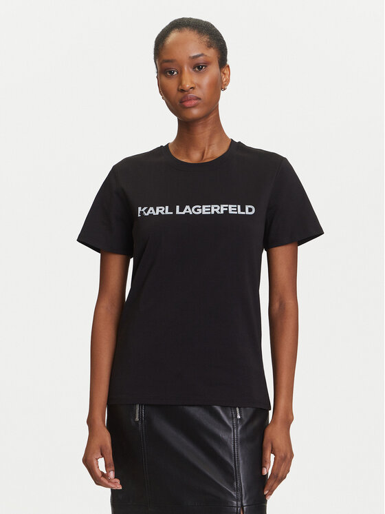 KARL LAGERFELD Marškinėliai · Juoda