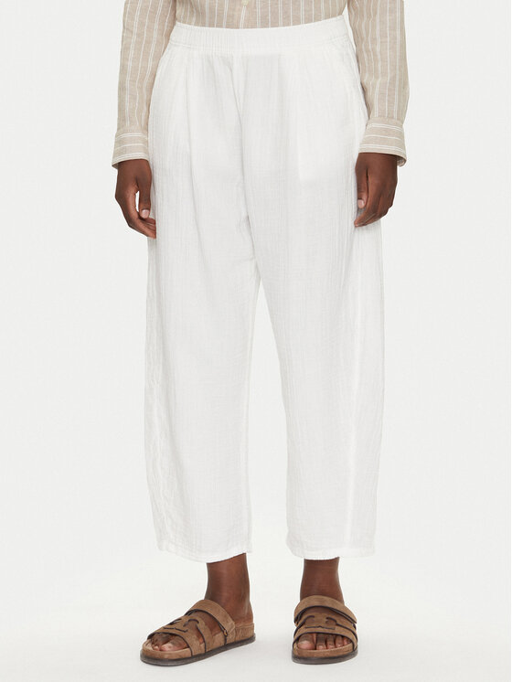 Gap Medžiaginės kelnės · Balta · Regular Fit